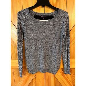 T/O Sweaters Sweater Size XS Black White Long Sleeve Marbled Striped Nwt (4260)